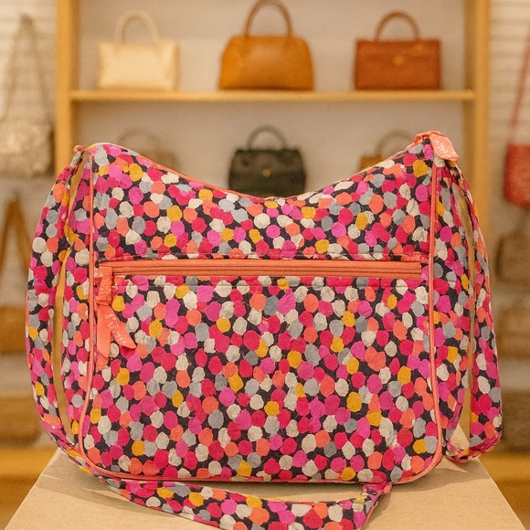 Vera Bradley Handbags - Vera Bradley Pixie Confetti Carry All Crossbody Hipster Purse Lightly Used